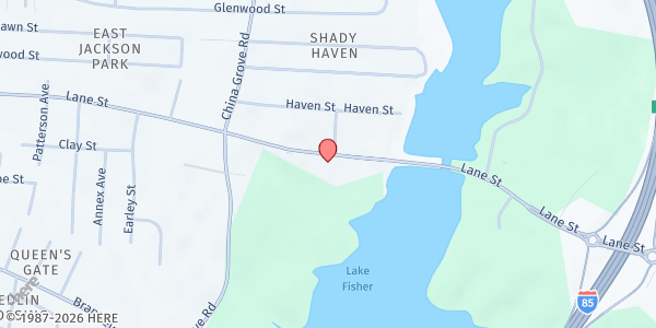 Map showing LAKEVIEW BAPTIST CHURCH at 2532 Lane Street, Kannapolis, NC