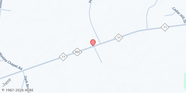 Map showing Word of Faith Ministries Food Program at 1288 NC Hwy. 11 903 N., Kenansville, NC