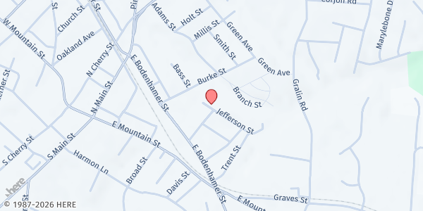 Map showing Mt. Moriah - Bread of Life at 317 Jefferson St, Kernersville, NC