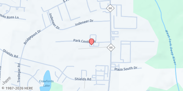 Map showing The Salvation Army-Kernersville at 130 E. Mountain St., Kernersville, NC