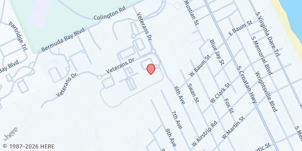 Map showing MFP Colington at 107 Veterans Dr., Kill Devil Hills, NC