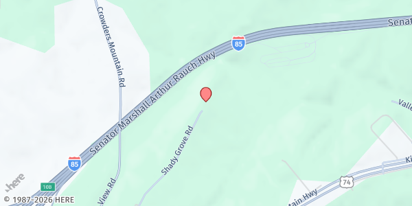 Map showing Shady Grove Baptist Church at 339 Shady Grove Rd, Kings Mountain, NC