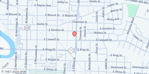 Map showing New Beginnings Outreach at 518 Doctor Martin Luther King Junior Boulevard, Kinston, NC