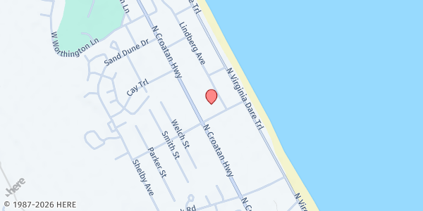 Map showing Beach Food Pantry at 4007 N Croatan Hwy, Kitty Hawk, NC