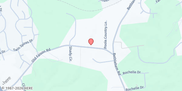 Map showing Knightdale COG at 4272 Old Faison Road, Knightdale, NC