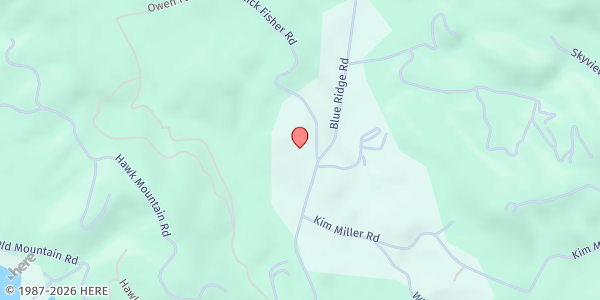 Map showing North Toxaway Baptist Church at 51 Slick Fisher Road, Lake Toxaway, NC