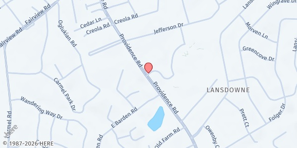 Map showing Jewish Family Services Food Pantry at 5007 Providence Road, Lansdowne, NC