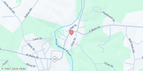 Map showing Upper Cleveland Area Needs at 230 E Main St, Lawndale, NC