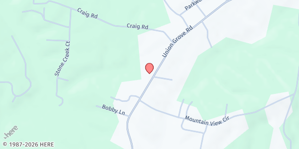 Map showing Bags of Blessings at 1808 Union Grove Rd., Lenoir, NC