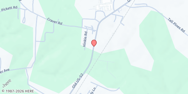 Map showing Greater Things Outreach Center at 6892 Old U.S. Highway 52, Lexington, NC