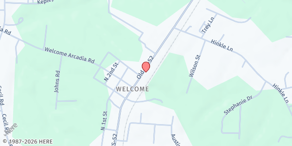 Map showing Greater Things Outreach at 6282 Old US Hwy. 52, Lexington, NC