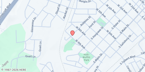 Map showing The Salvation Army-Davidson at 314 W 9th Ave, Lexington, NC