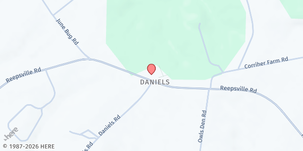 Map showing Daniel Lutheran Church at 3170 Reepsville Rd, Lincolnton, NC