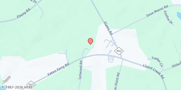 Map showing Lakeside Lutheran Church at 2427 Eaton Ferry Rd., Littleton, NC