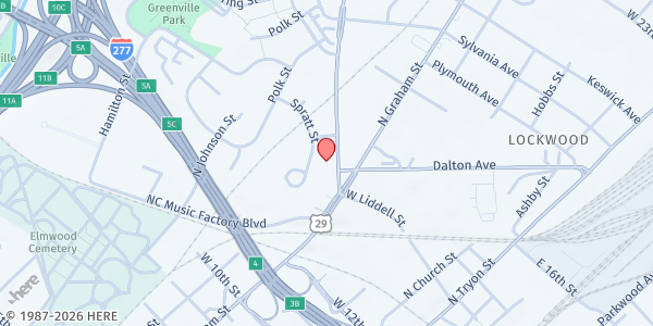 Map showing Salvation Army - Lockwood at 534 Spratt Street, Lockwood, NC