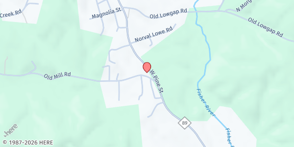 Map showing Neighbors Store, Inc. at Neighbors Store, Inc., Lowgap, NC