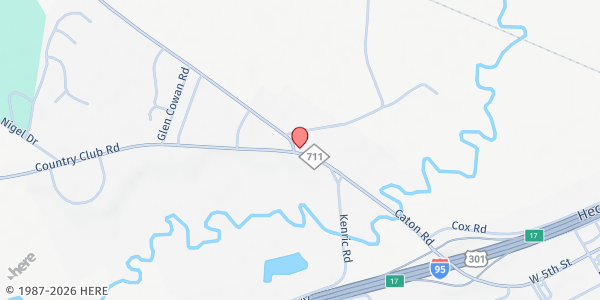 Map showing BART at 415 Country Club Road, Lumberton, NC