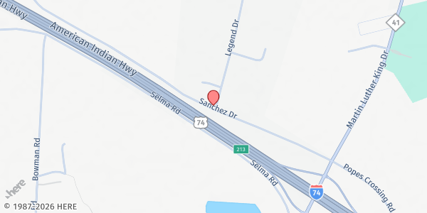 Map showing Methodist Home for Children at 210 LEGEND ROAD, Lumberton, NC