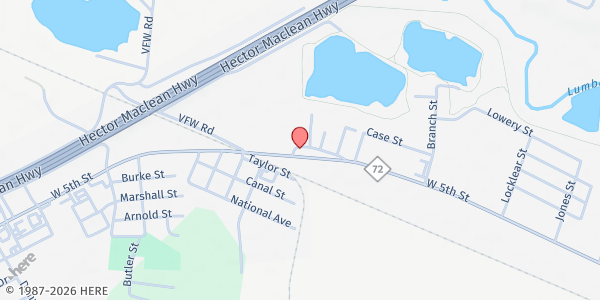 Map showing My Refuge at 2020 West 5th Street, Lumberton, NC