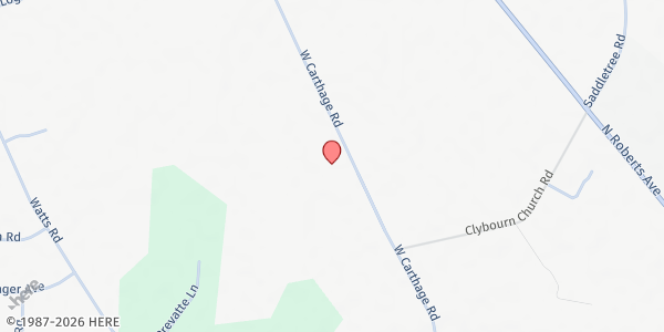 Map showing The Rock COG H at 2209 W. Carthage Rd., Lumberton, NC