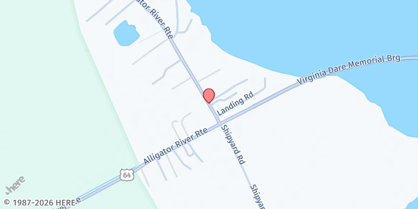 Map showing MFP Manns Harbor at 6658 W Hwy 64, Manns Harbor, NC