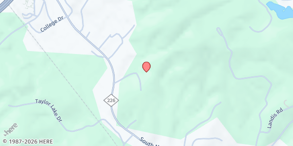 Map showing Blueridge Processing at 135 AG. Services Dr., Marion, NC