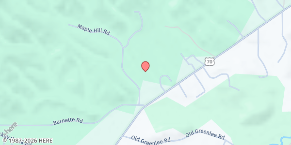 Map showing Grace Community Church of McDowell at 5182 US 70 West, Marion, NC