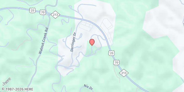 Map showing Beacon of Hope Services at 120 Calvary Dr., Marshall, NC