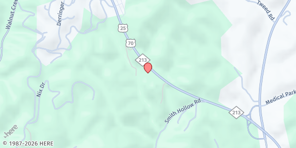 Map showing Beacon of Hope Services - Main Location at 5111 Hwy 25-70, Marshall, NC