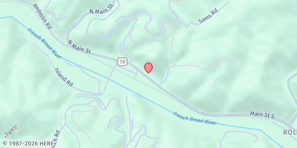 Map showing Neighbors In Need, Inc. - Marshall at 165 S. Main St., Marshall, NC