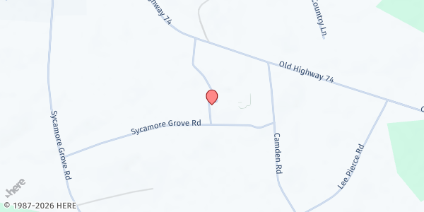 Map showing Nicey Grove Missionary Baptist Church at 318 Camden Road, Marshville, NC