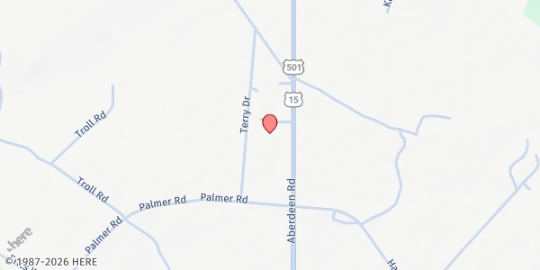 Map showing Friendship One Accord at 16221 Zion Rd., Marston, NC