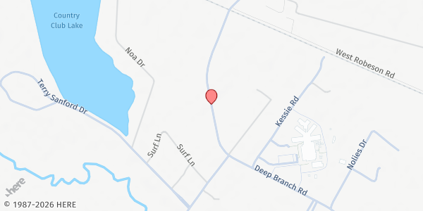 Map showing Caring Touch Outreach Services at 815 Recreation Center, Maxton, NC