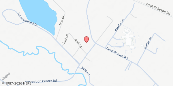 Map showing Caring Touch Outreach Services - Recreation Center at 815 Recreation Center Road, Maxton, NC