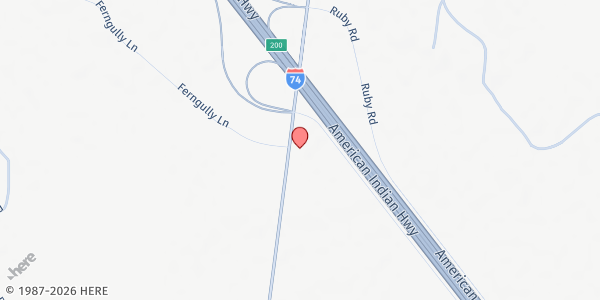 Map showing Faith Baptist Church at 1667 North Carolina 710, Maxton, NC