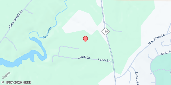 Map showing Greater Canaan Baptist Church at 1764 N. NC Hwy. 119, Mebane, NC