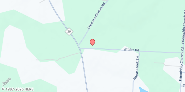 Map showing Building 323 Food Pantry at 73 Wilder Road, Middlesex, NC