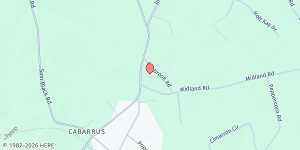 Map showing Feed the Souls Pantry at 12700 Idlebrook Road, Midland, NC