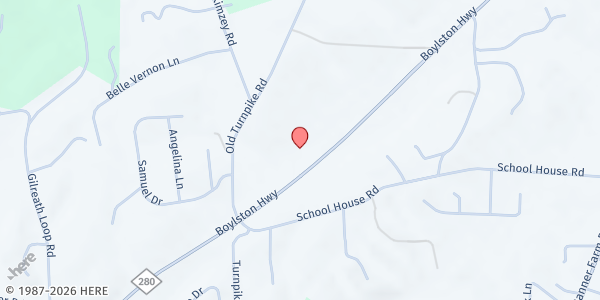 Map showing Calvary Chapel of Asheville, Inc at 5516 Boylston Highway, Mills River, NC