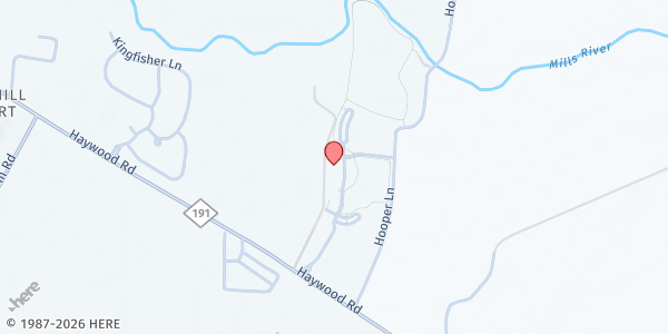 Map showing YMCA Market - Mills River Park at 124 Town Center Drive, Mills River, NC