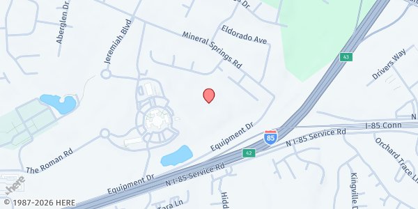 Map showing Northside Charlotte - Mineral Springs / Rumple Road at 333 Jeremiah Boulevard, Mineral Springs / Rumple Road, NC