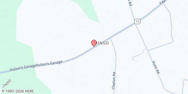 Map showing Wesley Chapel UMC at 4760 Fayetteville Hwy., Mingo, NC