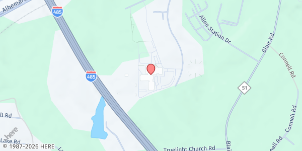 Map showing Rocky River High School - Union Church Mint Hill Campus at 10505 Clear Creek Commerce Drive, Mint Hill, NC