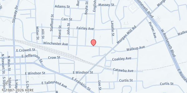 Map showing Common Heart Morning Pantry - Winchester Avenue at 938 Winchester Avenue, Monroe, NC