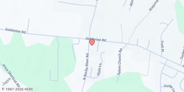 Map showing FS Monroe at 1214 N. Rocky River Rd., Monroe, NC