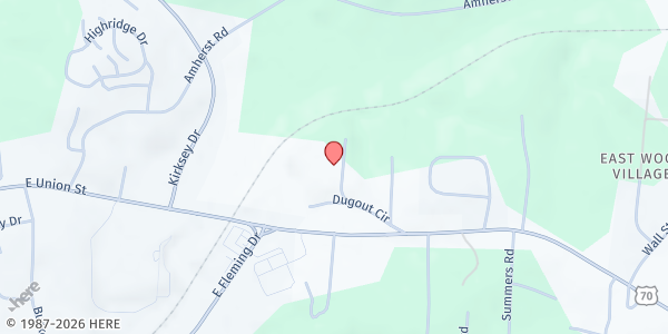 Map showing Maynard Electric Company [HURRICANE RELIEF] at 117 Dugout Cir., Morganton, NC