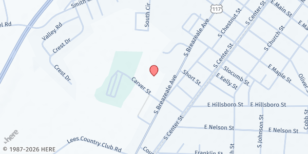Map showing ADLA Inc - Mount Olive at 612 S. Breazeale Ave., Mount Olive, NC