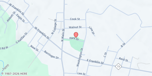 Map showing Mount Pleasant Food Ministry at 8615 Park Drive, Mount Pleasant, NC