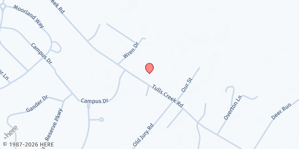 Map showing Fellowship Baptist Church at 871 Tulls Creek Rd., Moyock, NC