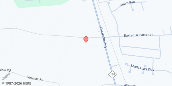 Map showing Moyock UMC at 268 Caratoke Hwy, Moyock, NC